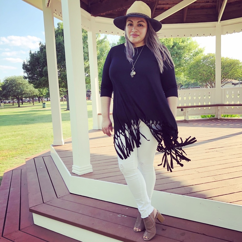 HP Plus Size Fringe Tunic